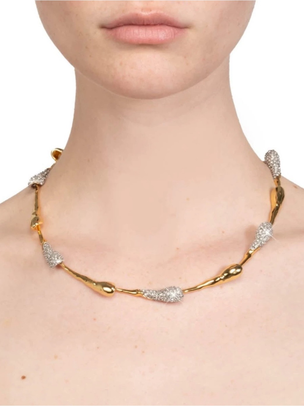 Alexis Bittar Solanales Crystal Teardrop Riviera Necklace